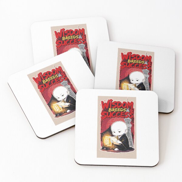 Item preview, Wisdom Breeds Success – Chibi Anime Warrior Sticker designed and sold by Samurai Mindset .