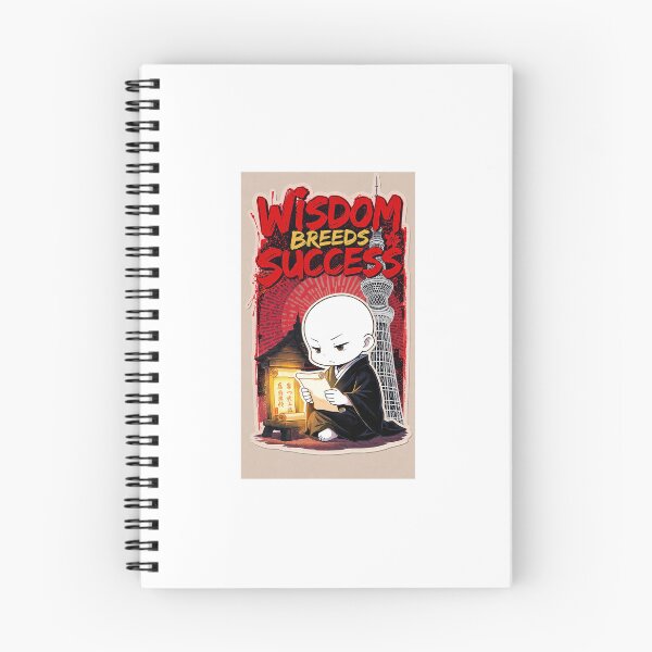 Item preview, Wisdom Breeds Success – Chibi Anime Warrior Sticker designed and sold by Samurai Mindset .