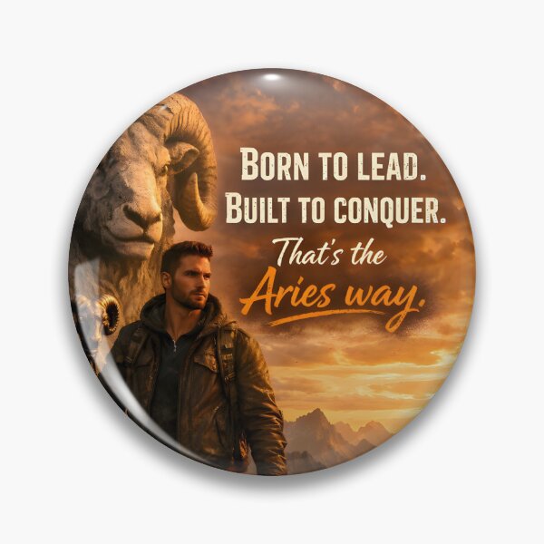 Item preview, Aries Born to Lead Warrior Sunset Quote designed and sold by Zodiac Celestial Art.