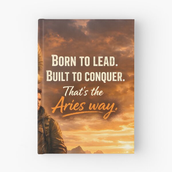 Item preview, Aries Born to Lead Warrior Sunset Quote designed and sold by Zodiac Celestial Art.