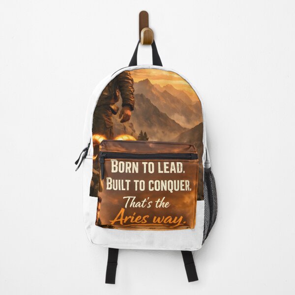 Item preview, Aries Born to Lead Warrior Sunset Quote designed and sold by Zodiac Celestial Art.