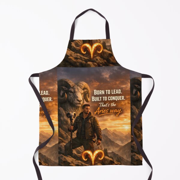 Item preview, Aries Born to Lead Warrior Sunset Quote designed and sold by Zodiac Celestial Art.