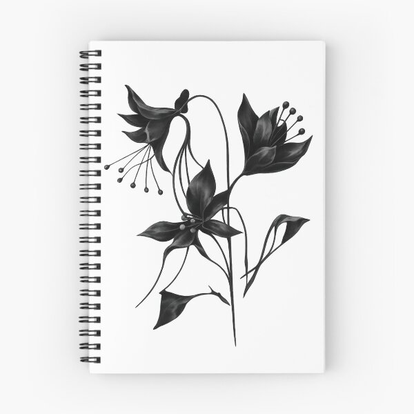 Item preview, Black Abstract Flower Minimalist Elegant designed and sold by doinitzart.