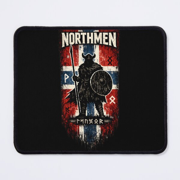 Item preview, Northmen Viking Warrior T-Shirt | Norwegian Flag Viking | Norse Warrior Shield Design | Nordic Mythology Viking Apparel designed and sold by R3X .