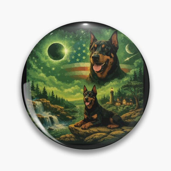 Item preview, Doberman Howling to The Moon Vintage 90s Retro Animal Dog designed and sold by BOUCHERIT amine.
