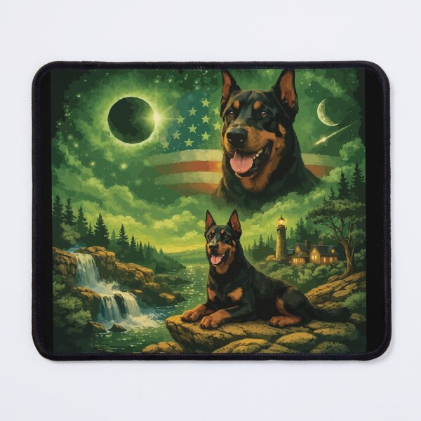 Item preview, Doberman Howling to The Moon Vintage 90s Retro Animal Dog designed and sold by BOUCHERIT amine.