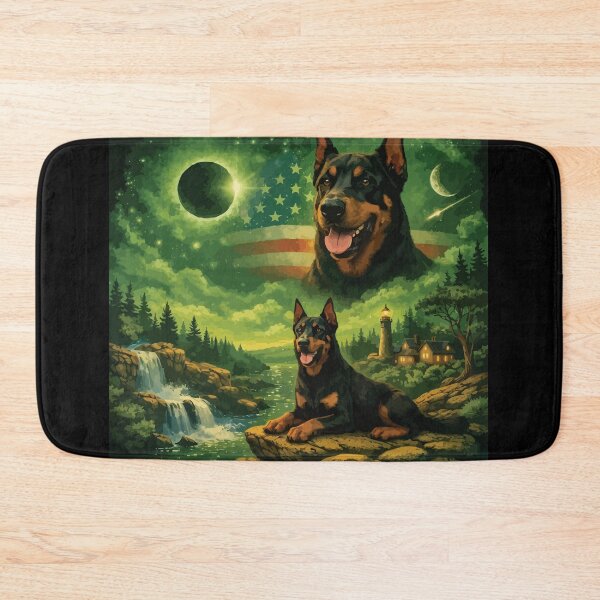 Item preview, Doberman Howling to The Moon Vintage 90s Retro Animal Dog designed and sold by BOUCHERIT amine.