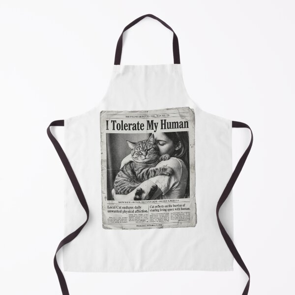 Item preview, I Tolerate My Human – Sarcastic Cat Meme Design designed and sold by PawMic.