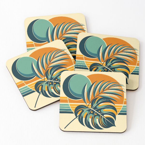 Item preview, Abstract Tropical Leaves and Sun Shapes designed and sold by InkSmithery.