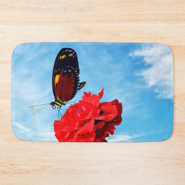 Item preview, Tiger longwing butterfly pollinating a rose Don Juan flower designed and sold by Peter Etchells.