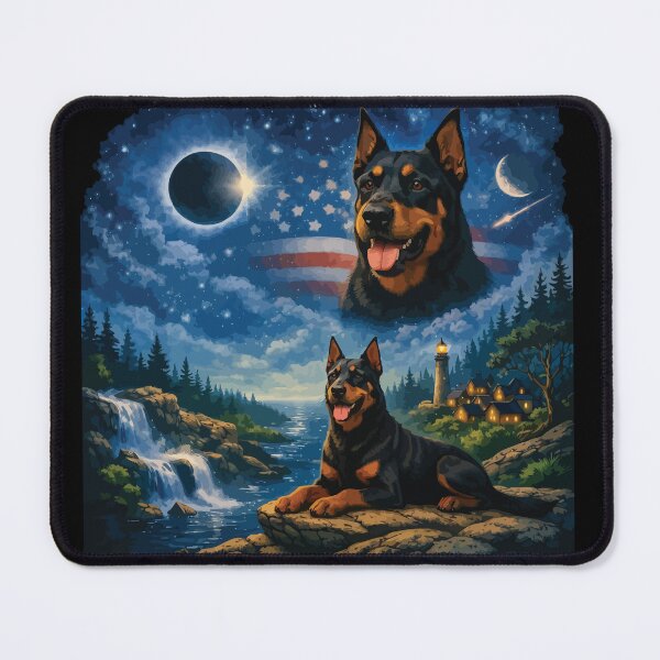 Item preview, Doberman Howling to The Moon Vintage 90s Retro Animal Dog designed and sold by BOUCHERIT amine.