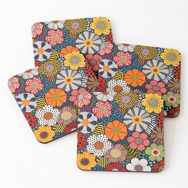 Item preview, Colorful Floral Polka Dot Pattern Wall Art - Vibrant Maximalist Pop Art Flowers Print for Modern Home Decor and Accessories by Vivaan Studio designed and sold by Vivaan Studio.