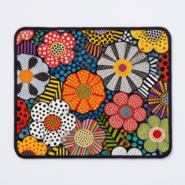Item preview, Colorful Floral Polka Dot Pattern Wall Art - Vibrant Maximalist Pop Art Flowers Print for Modern Home Decor and Accessories by Vivaan Studio designed and sold by Vivaan Studio.