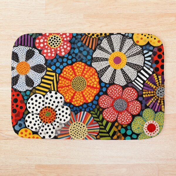 Artikelvorschau, Colorful Floral Polka Dot Pattern Wall Art - Vibrant Maximalist Pop Art Flowers Print for Modern Home Decor and Accessories by Vivaan Studio entworfen und verkauft von Vivaan Studio.