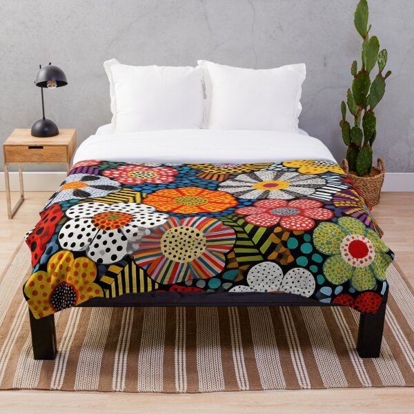 Item preview, Colorful Floral Polka Dot Pattern Wall Art - Vibrant Maximalist Pop Art Flowers Print for Modern Home Decor and Accessories by Vivaan Studio designed and sold by Vivaan Studio.