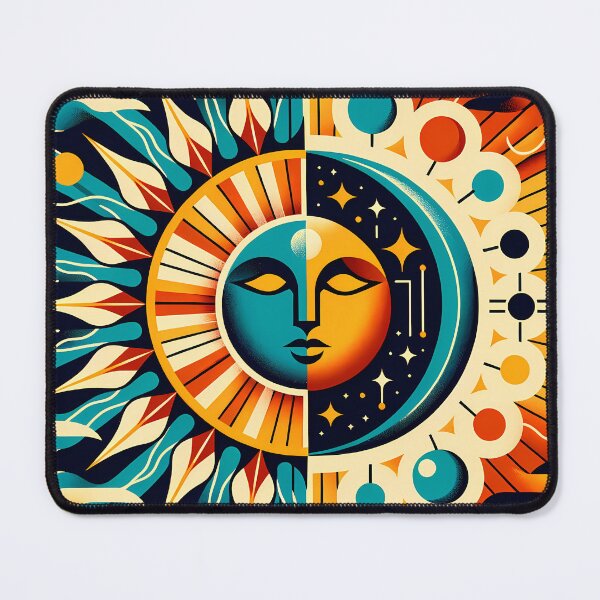 Item preview, Celestial Sun Moon Face Geometry designed and sold by InkSmithery.