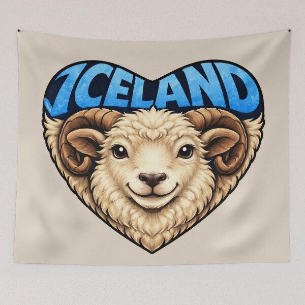 Item preview, Iceland Sheep Heart Shape designed and sold by Myra365Art.