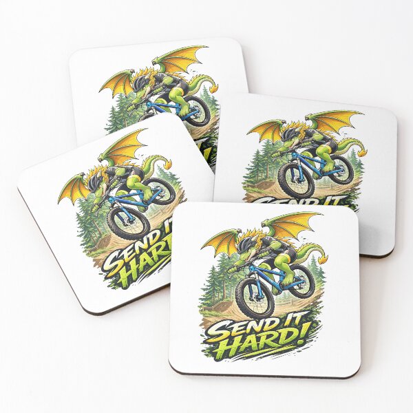 Item preview, MTB Dragon Jump Trail – Send It Hard Downhill Sticker designed and sold by TunikaSVEN93.