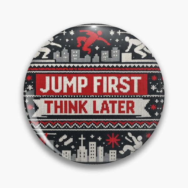 Item preview, Jump First Think Later Parkour Urban Adventure Knitting Pattern designed and sold by Mauswohn.