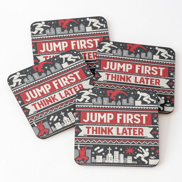 Item preview, Jump First Think Later Parkour Urban Adventure Knitting Pattern designed and sold by Mauswohn.