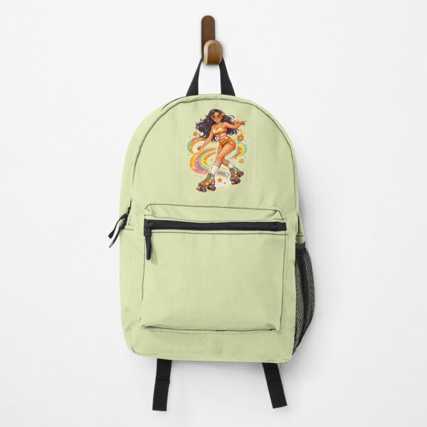Item preview, Retro 70s Girl skater Illustration designed and sold by CzipipitoStudio.