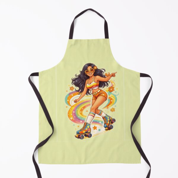 Item preview, Retro 70s Girl skater Illustration designed and sold by CzipipitoStudio.