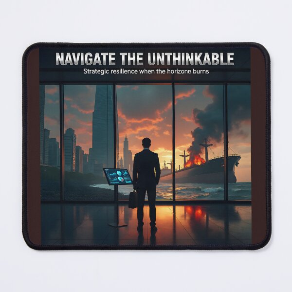 Item preview, "Navigate the Unthinkable — Strategic Resilience Where the Horizon Burns" designed and sold by Creative-RE.