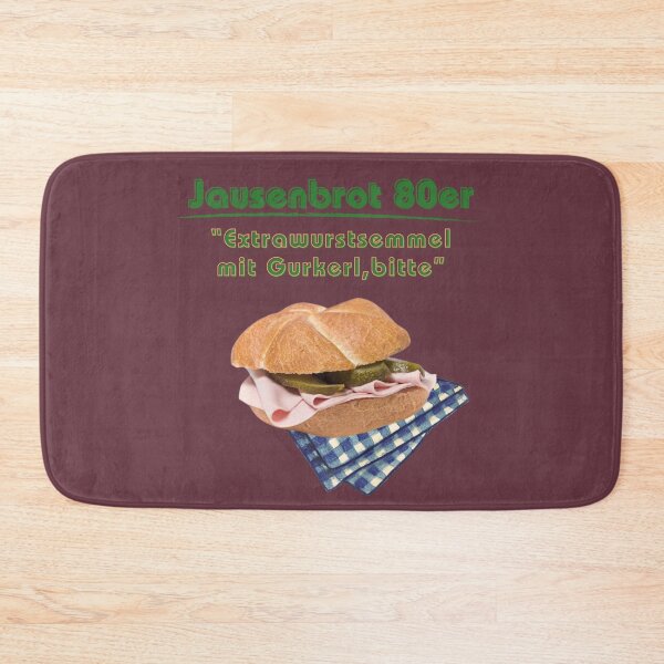 Item preview, 80s Lunch – Austrian Extrawurst Roll with Pickles & Gingham Napkin designed and sold by mycreastyle.