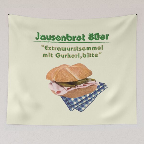 Item preview, 80s Lunch – Austrian Extrawurst Roll with Pickles & Gingham Napkin designed and sold by mycreastyle.