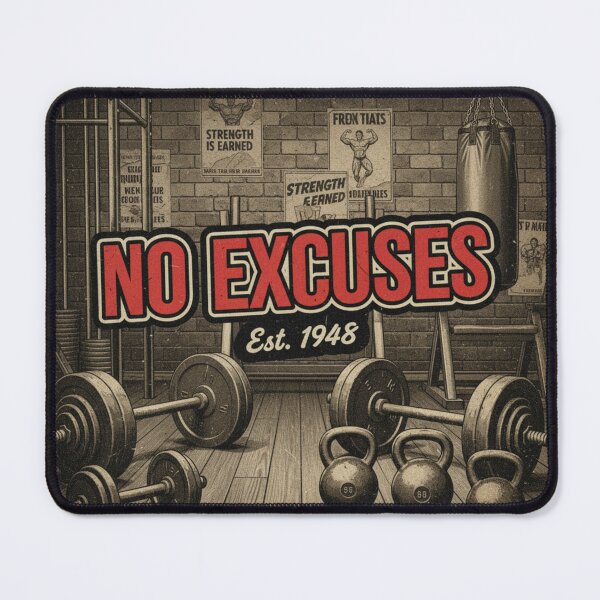 Item preview, No Excuses. Vintage gym. designed and sold by MaciejErdon.