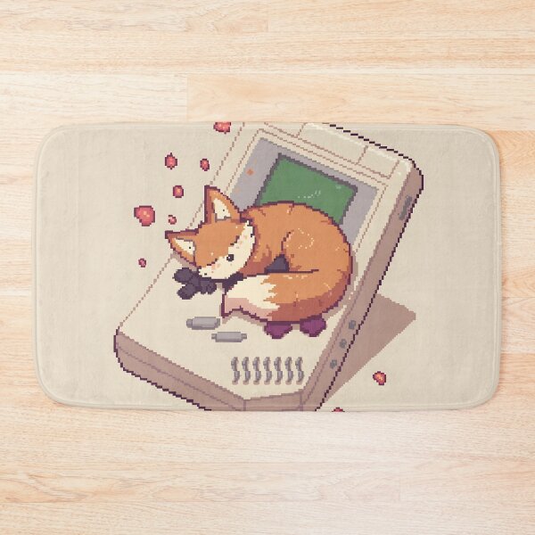 Item preview, Cozy Chibi Fox Game Boy Nap Sticker designed and sold by ThePixelArchive.
