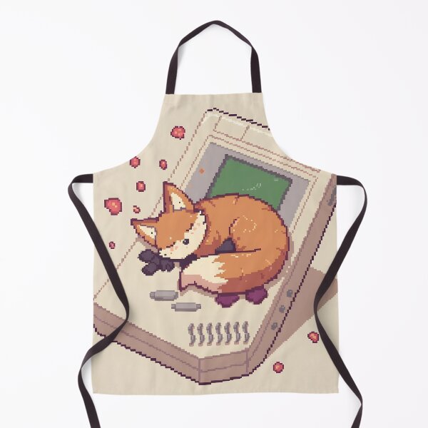 Item preview, Cozy Chibi Fox Game Boy Nap Sticker designed and sold by ThePixelArchive.