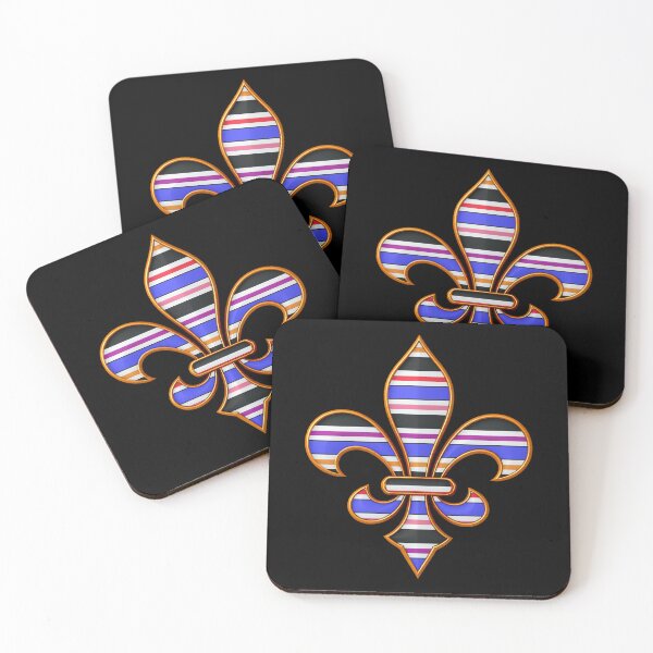 Item preview, Blue Stripes Fleur-de-lis  designed and sold by PatternTitan.