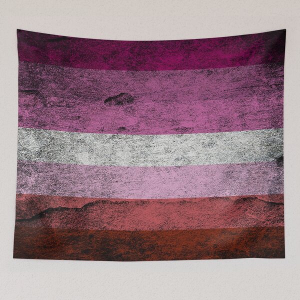 Item preview, Lesbian flag | Grunge style designed and sold by Dani Weber.