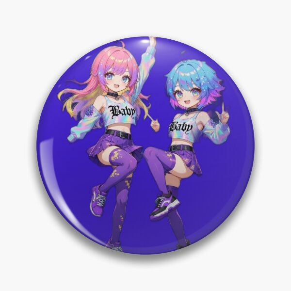 Item preview, Neon Rave Twin Bubble Tea Idols designed and sold by RadaQueen.