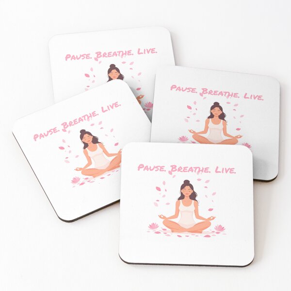 Item preview, Pause Breathe Live – Mindfulness Meditation Yoga Calm Lifestyle Design designed and sold by SanSaraa.