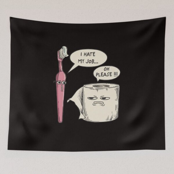 Item preview, Sentient Bathroom Accessories Complaining - Toothbrush Toilet Paper Philosophy Tee designed and sold by zbigniewcz.