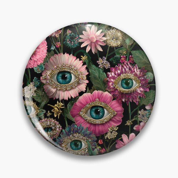 Item preview, Surreal Flower Evil Eyes Botanical Pattern designed and sold by SecretDicer.