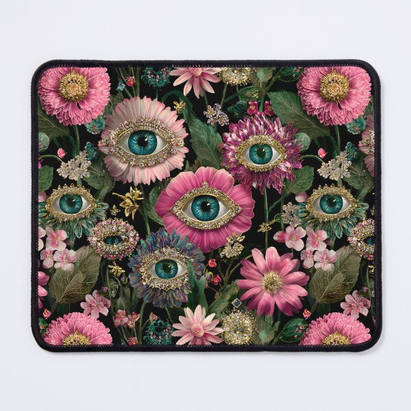 Item preview, Surreal Flower Evil Eyes Botanical Pattern designed and sold by SecretDicer.