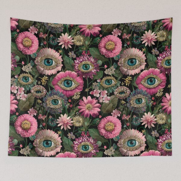 Item preview, Surreal Flower Evil Eyes Botanical Pattern designed and sold by SecretDicer.