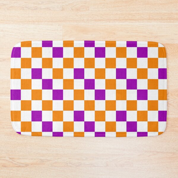 Item preview,  Orange White Purple Checkered Pattern Design  designed and sold by PatternTitan.