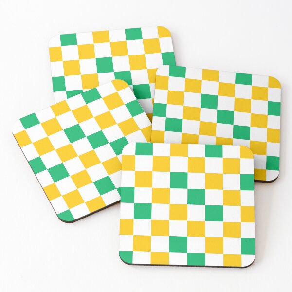 Item preview, Yellow White Green Checkered Pattern Design  designed and sold by PatternTitan.