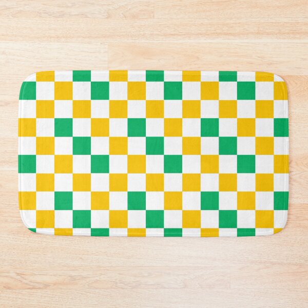 Item preview, Yellow White Green Checkered Pattern Design  designed and sold by PatternTitan.