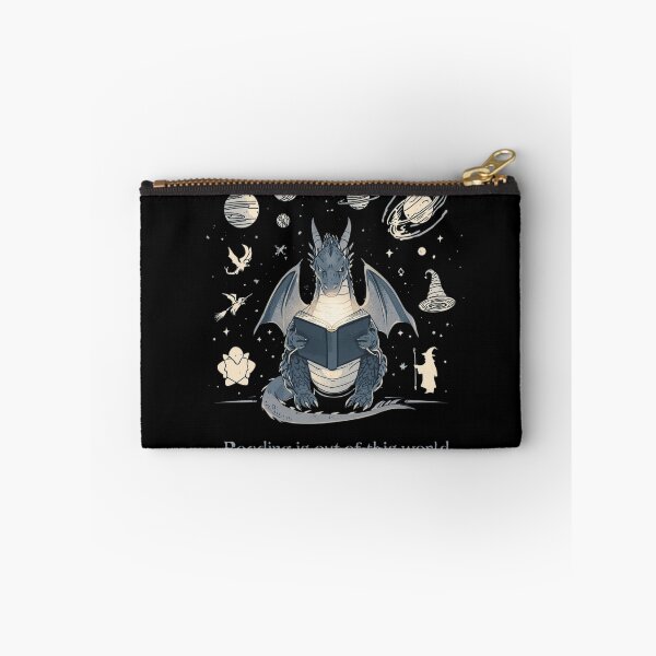 Item preview, Reading is Out of This World dragon reading designed and sold by oso-de-color.