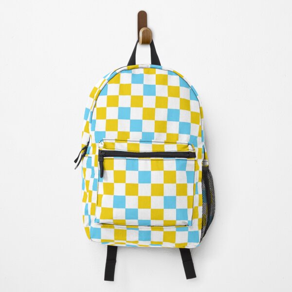 Item preview, Yellow White Blue Checkered Pattern Design  designed and sold by PatternTitan.