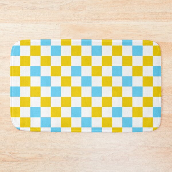 Item preview, Yellow White Blue Checkered Pattern Design  designed and sold by PatternTitan.