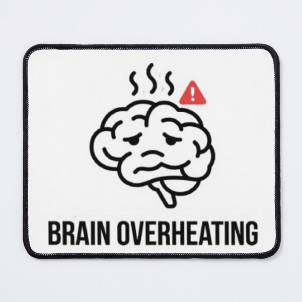 Item preview, Brain Overheating Sticker – Funny Tech Burnout Humor – Minimal Brain Status Design designed and sold by Vegasstickers.
