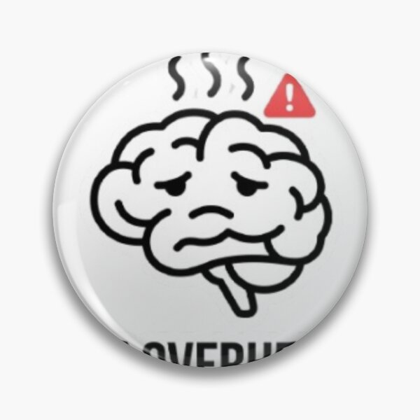 Item preview, Brain Overheating Sticker – Funny Tech Burnout Humor – Minimal Brain Status Design designed and sold by Vegasstickers.