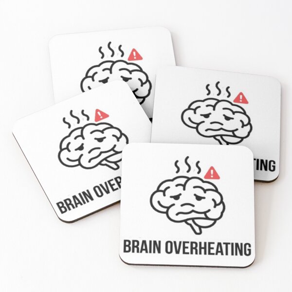 Item preview, Brain Overheating Sticker – Funny Tech Burnout Humor – Minimal Brain Status Design designed and sold by Vegasstickers.