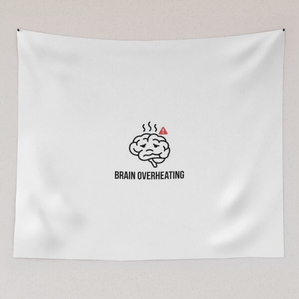 Item preview, Brain Overheating Sticker – Funny Tech Burnout Humor – Minimal Brain Status Design designed and sold by Vegasstickers.